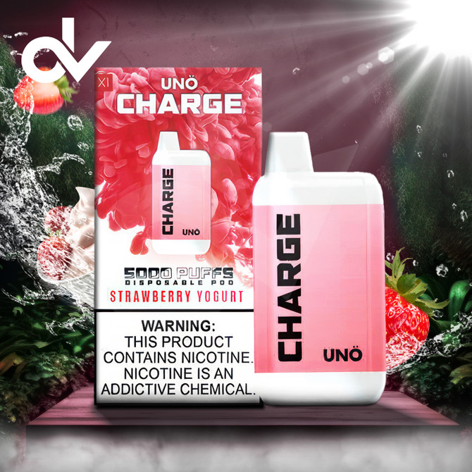 Uno Charge 5000 Disposable Vape - Strawberry Yogurt