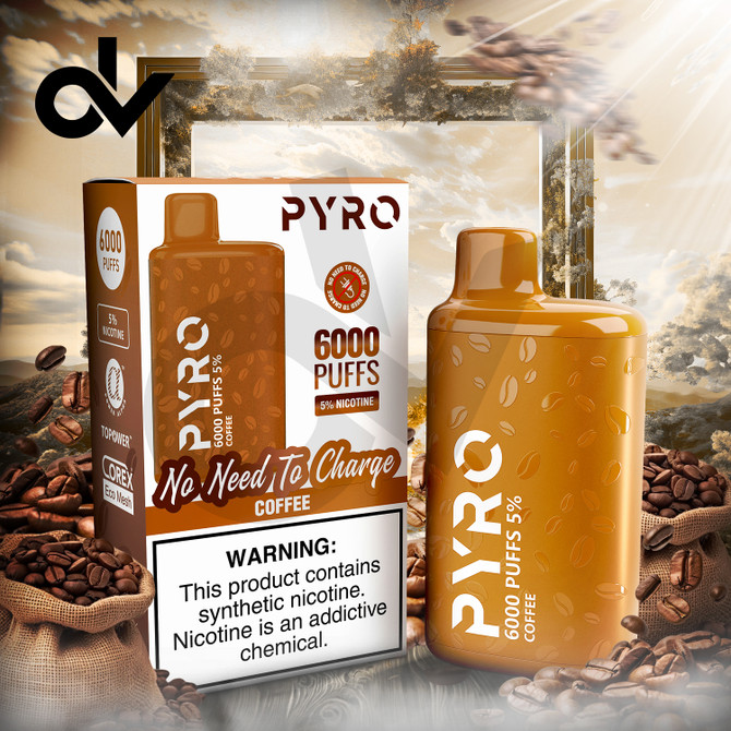 PYRO 6000 Disposable Vape - Coffee