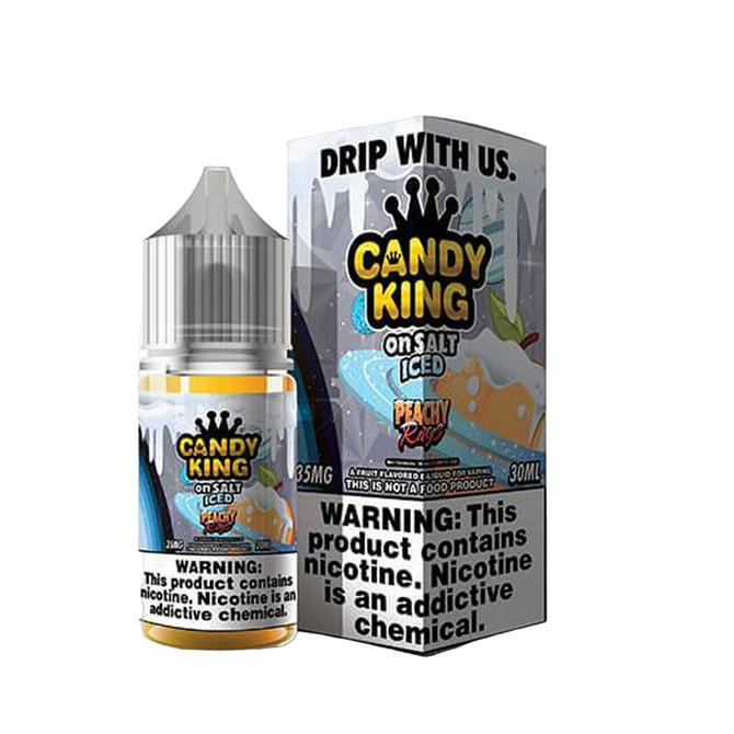 Candy King On Salt ICED Nicotine Salt E-Liquid 30ML Peachy Rings