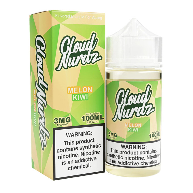 Cloud Nurdz Synthetic Nicotine E-Liquid 100ML Melon Kiwi