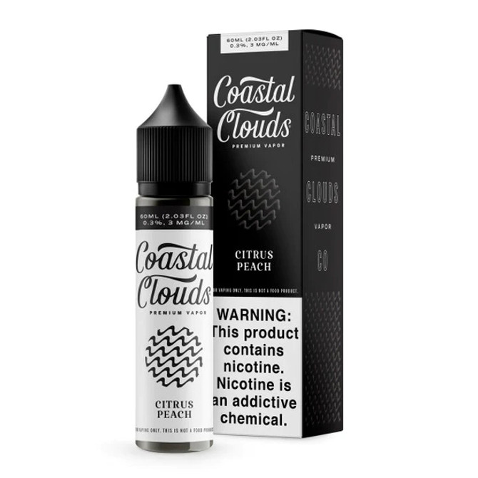 Coastal Clouds Premium Vapor E-Liquid 60ML Citrus Peach