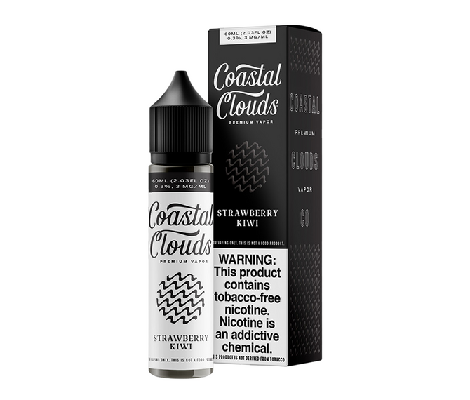 Coastal Clouds Premium Vapor Synthetic Nicotine E-Liquid 60ML Strawberry Kiwi