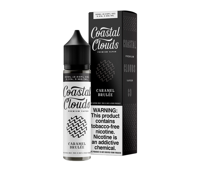 Coastal Clouds Premium Vapor Synthetic Nicotine E-Liquid 60ML Caramel Brulee