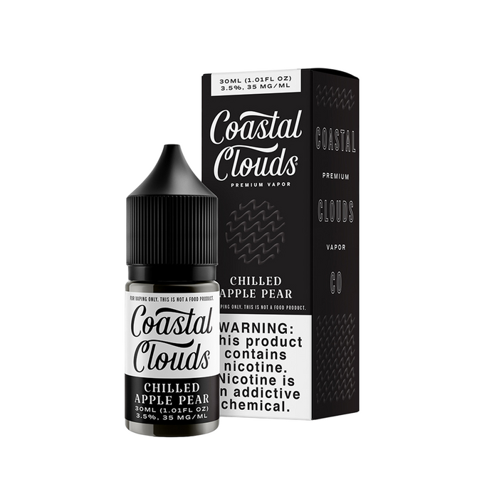 Coastal Clouds Premium Vapor Nicotine Salt E-Liquid 30ML Chilled Apple Pear