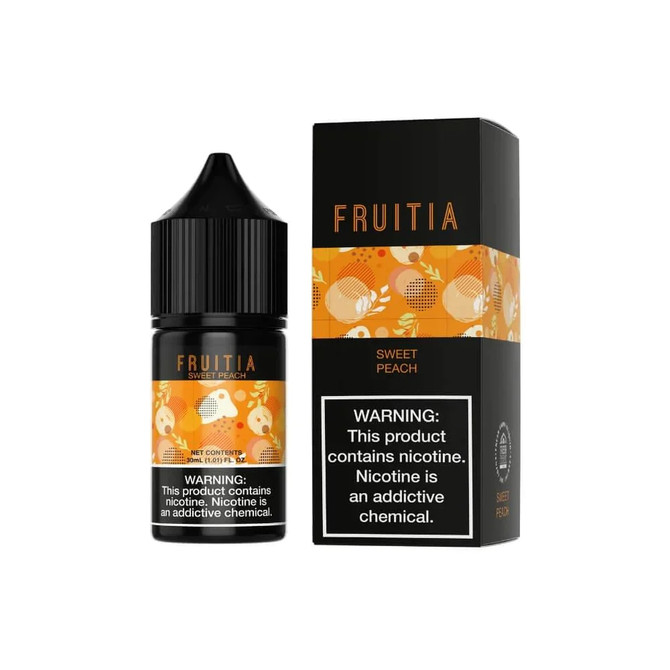 Fruitia Nicotine Salt E-Liquid By Fresh Farms 30ML - Sweet Peach Soda