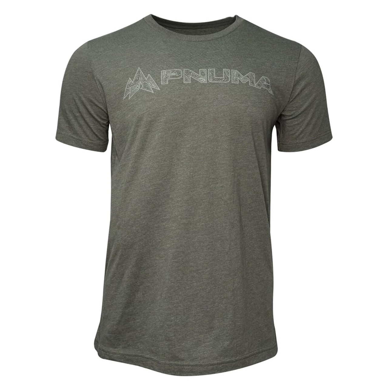 Pnuma Outdoors Topo Logo Tee Shirt Green SS-SS-TP-GN