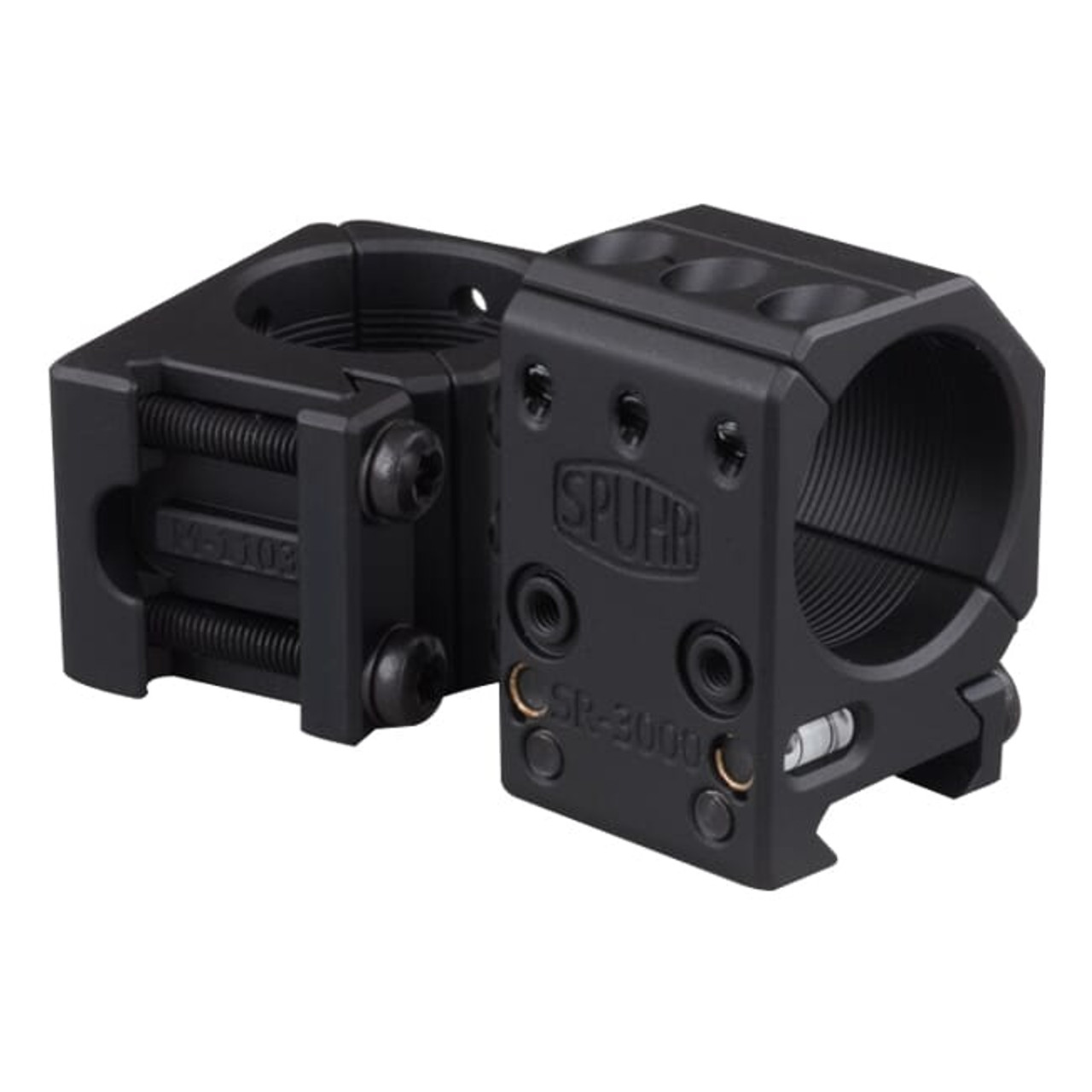 Spuhr Separate 30mm 0MIL/0MOA 1" Scope Rings w/ Leveling Kit SR-3000