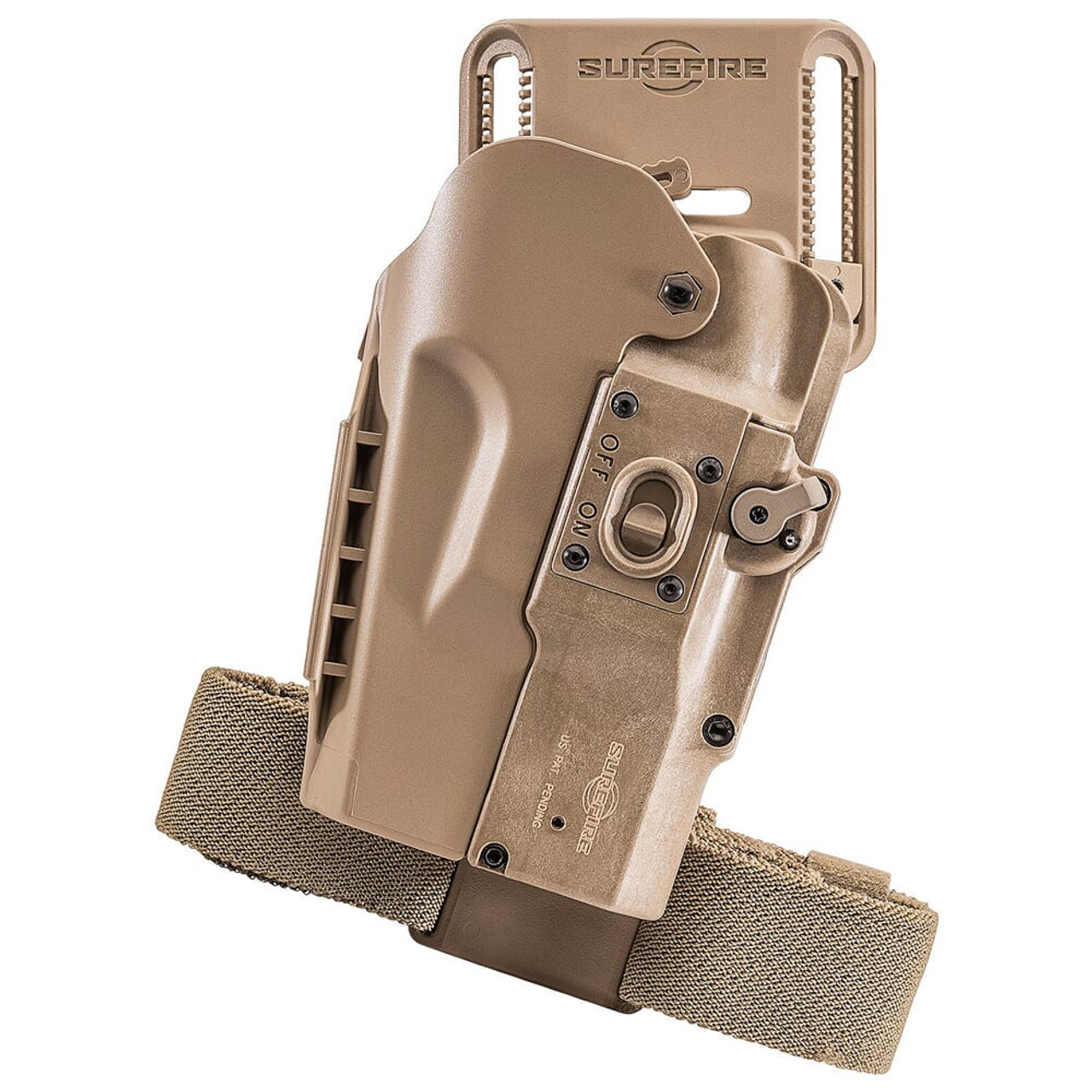 SureFire MasterFire Pro Rapid Deploy Left Hand Tan Holster w/Cover HD1-L-TN-PRO