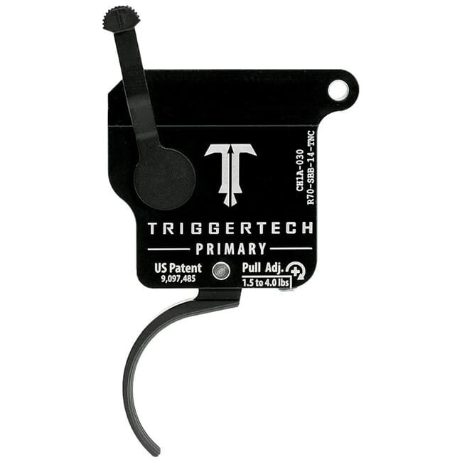 TriggerTech Rem 700 Clone Primary Curved Clean Blk/Blk Single Stage Trigger R70-SBB-14-TNC