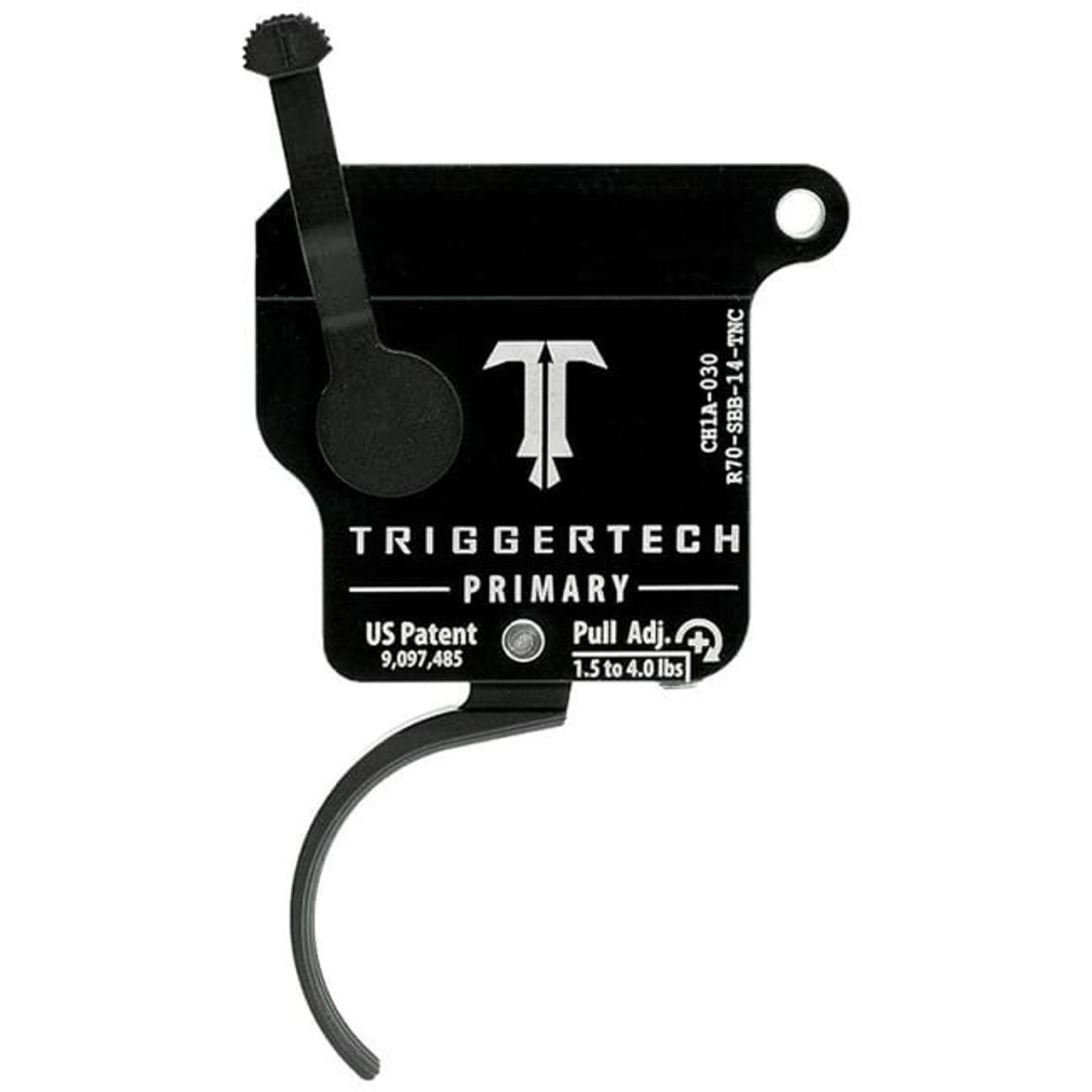 TriggerTech Rem 700 Clone Primary Curved Clean Blk/Blk Single Stage Trigger R70-SBB-14-TNC