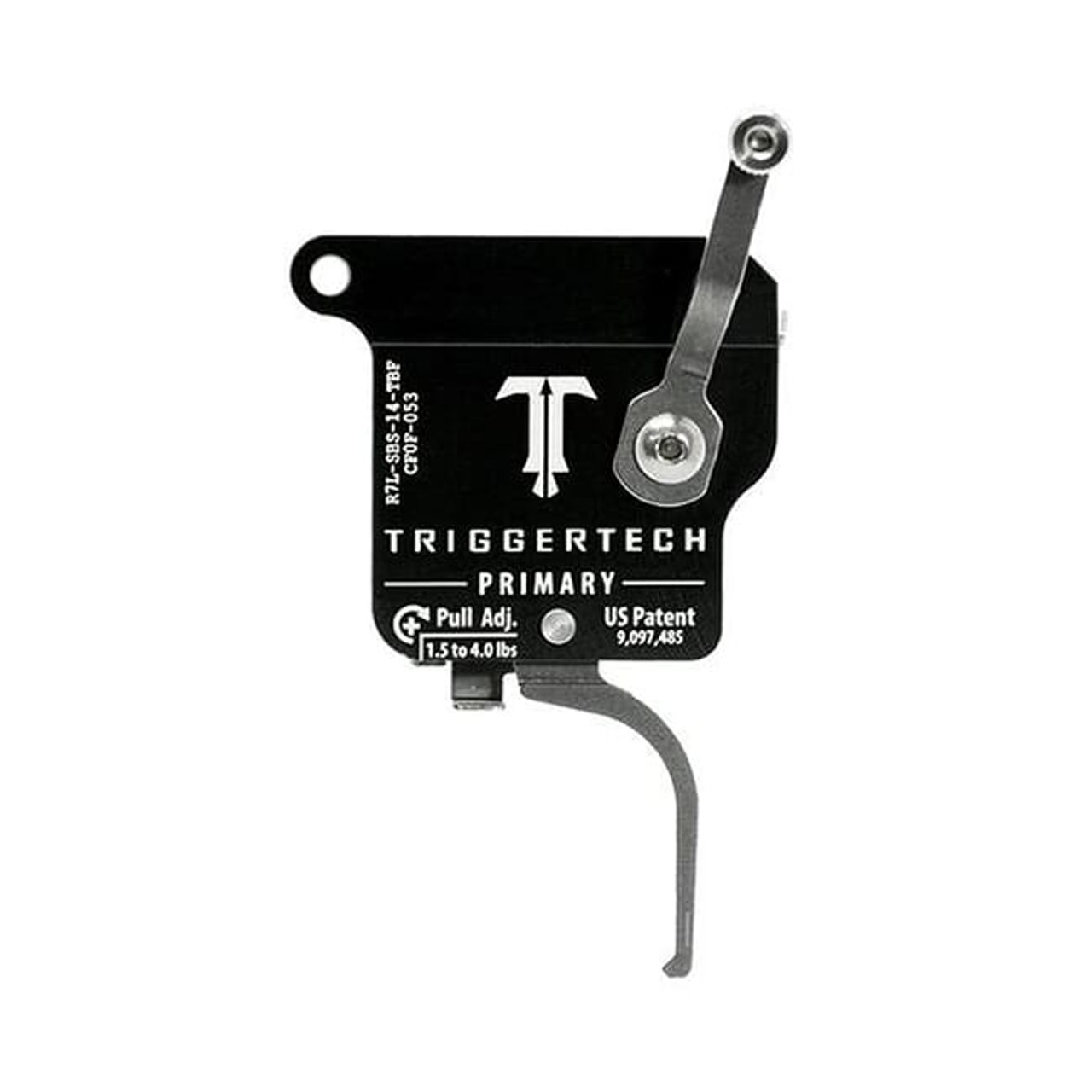 TriggerTech Rem 700 Factory LH Primary Flat SS/Blk Single Stage Trigger R7L-SBS-14-TBF