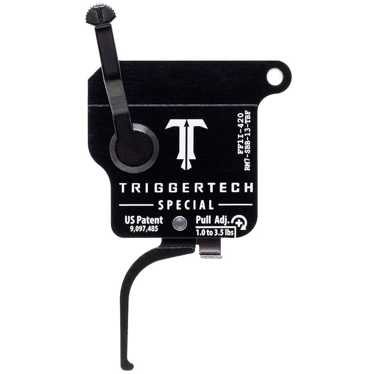 TriggerTech Remington Model 7 RH Single Stage Blk/Blk Special Flat 1.0-3.5 lbs Trigger RM7-SBB-13-TBF