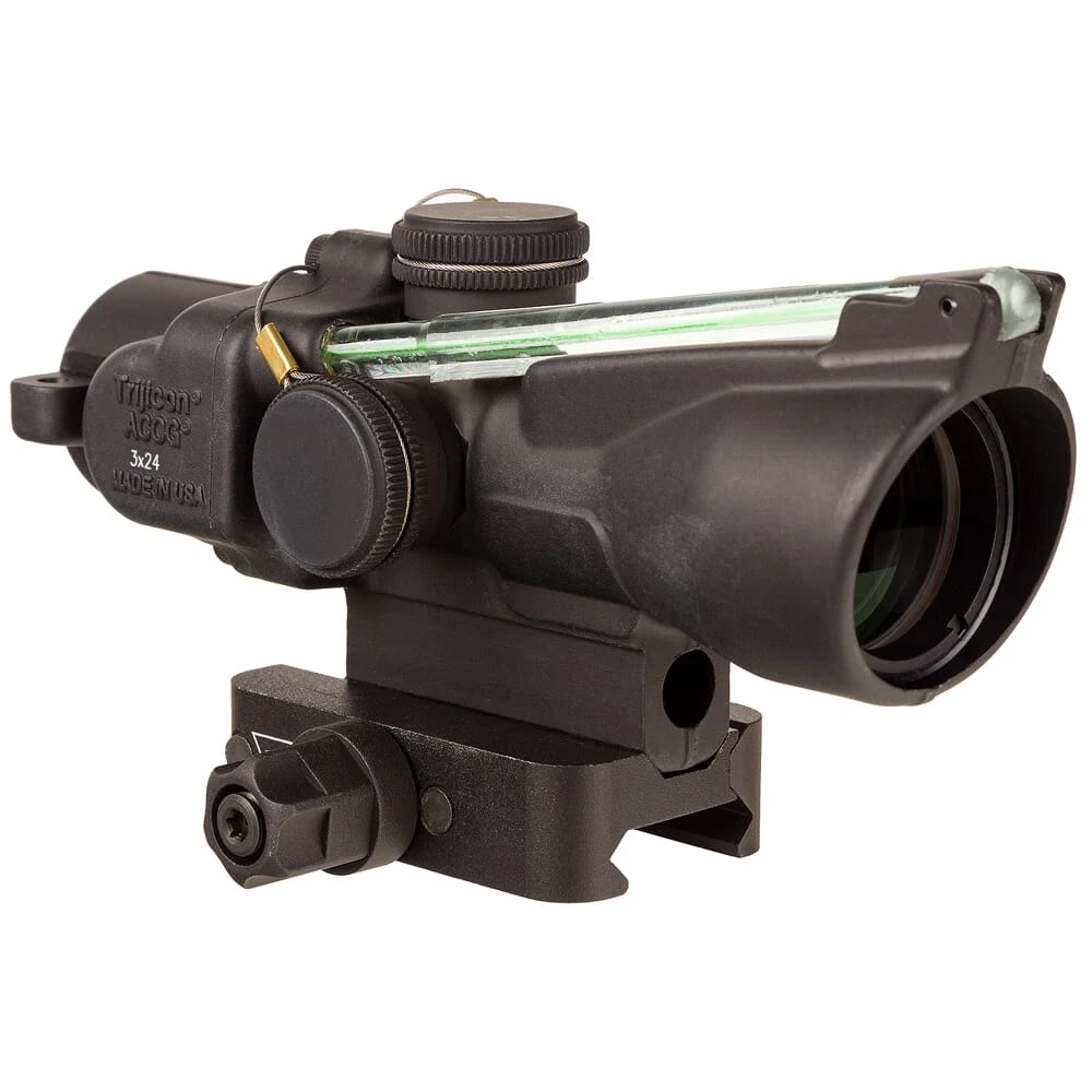 Trijicon ACOG 3x24 XB Dual Illum Green Chevron 300-340 fps Bolt Drop Crossbow Scope w/Q-LOC Mount TA50-C-400391