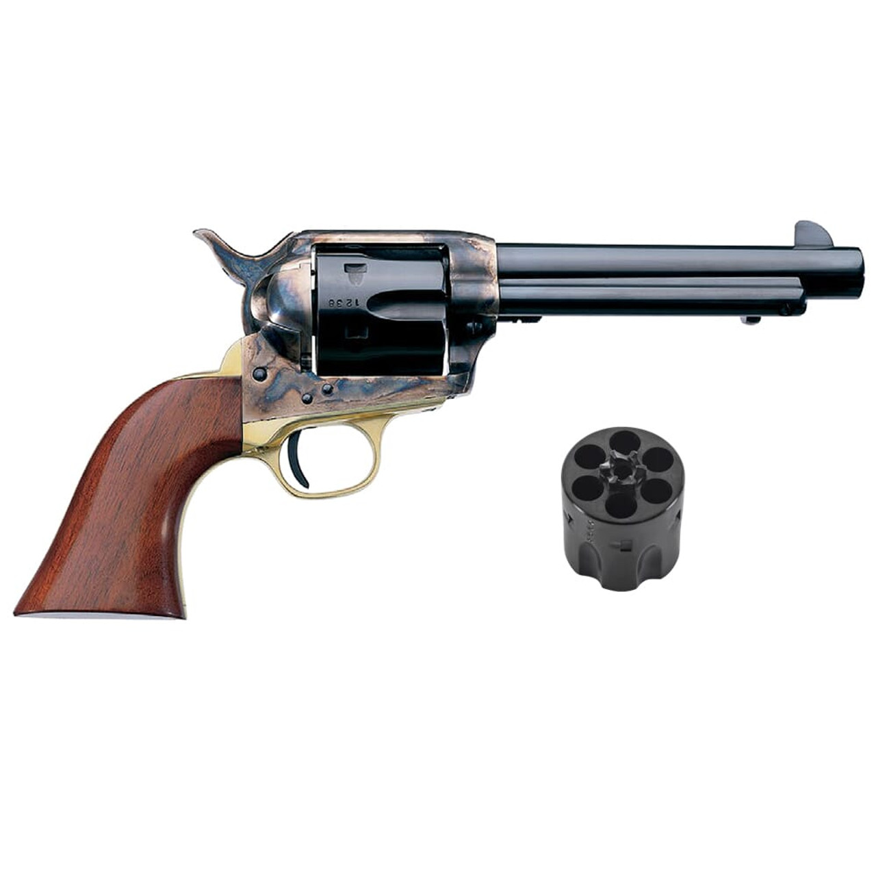 Uberti 1873 Cattleman II Brass Dual Cylinder 9mm/.357 Mag 5.5" Bbl 6rd Revolver w/Retractable Firing Pin 356212