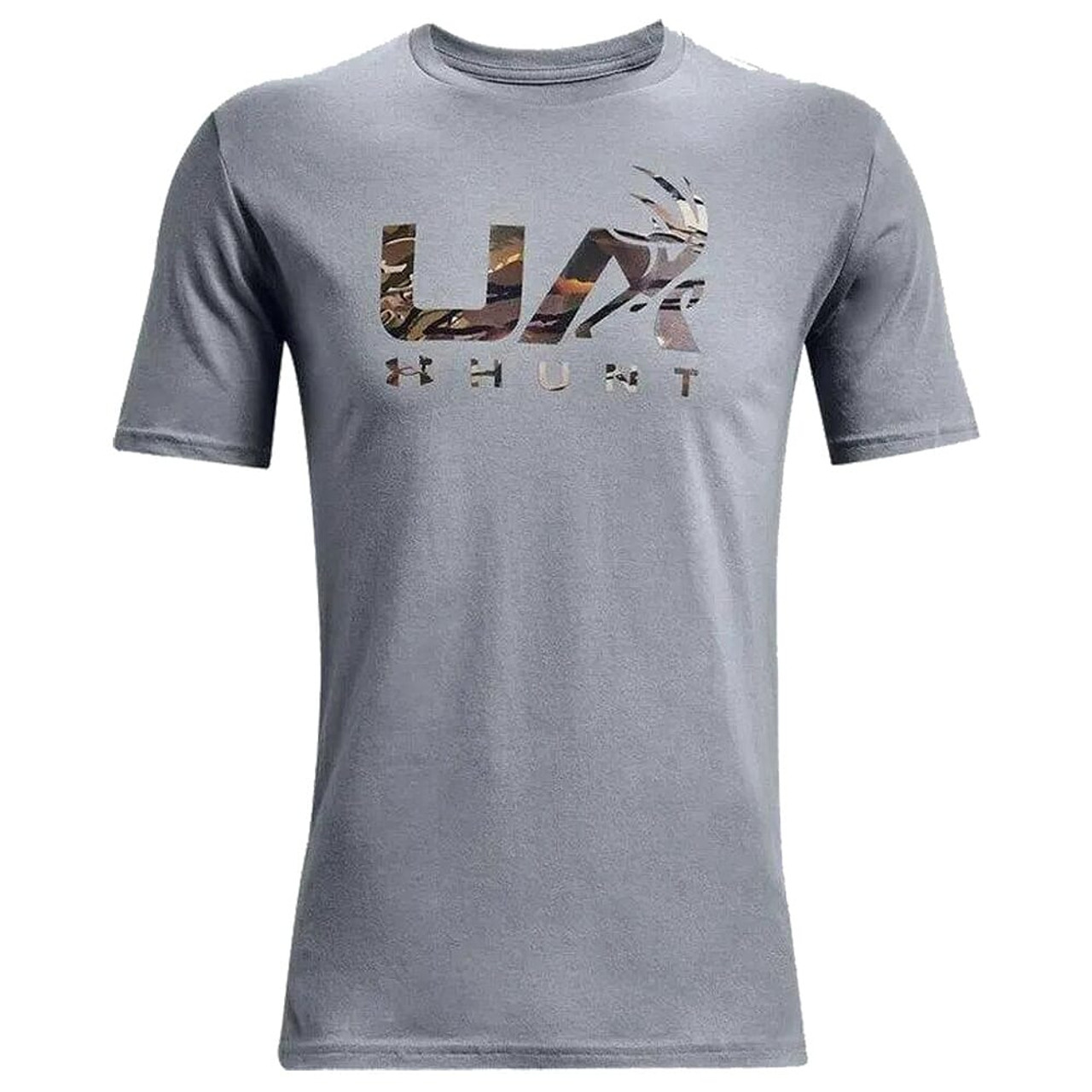 Under Armour Antler Hunt Icon Short Sleeve Tee Steel/UA Forest All Season Camo XXL 1366014-035006