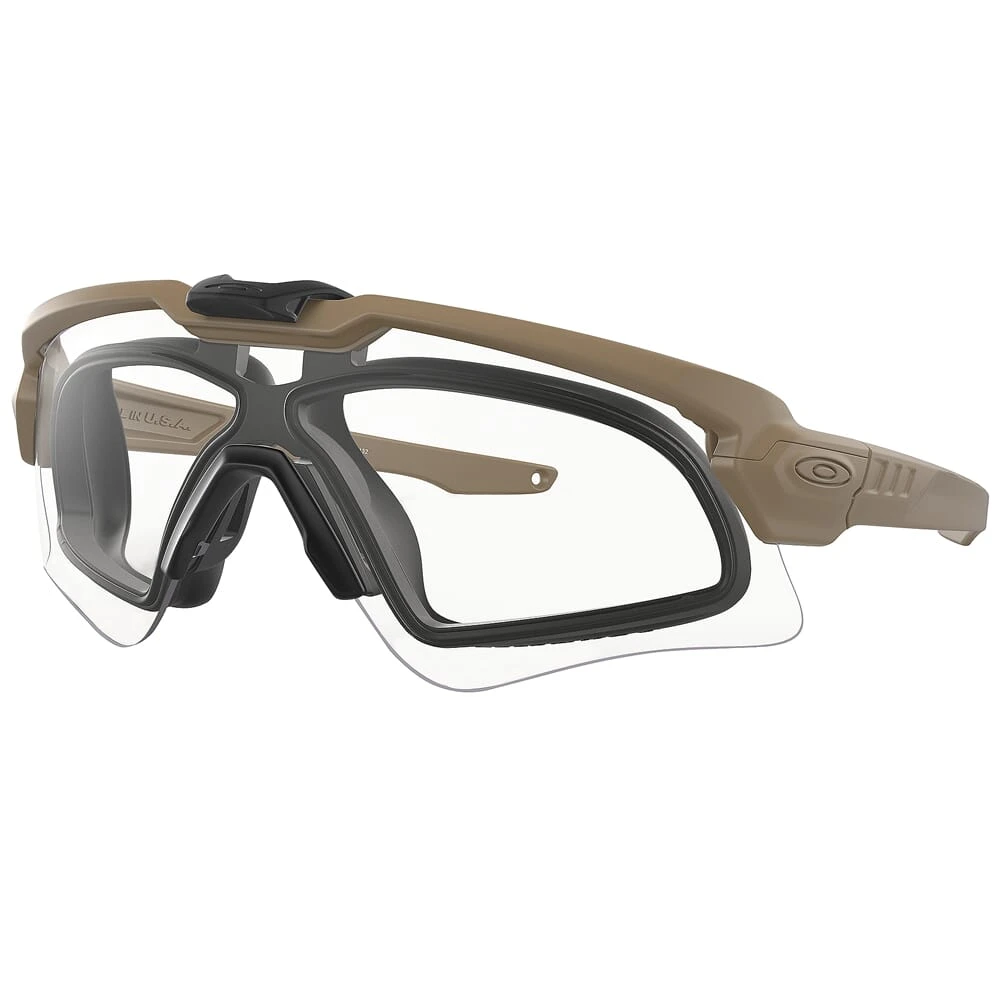 Like New Oakley SI Ballistic M-Frame ALPHA Tan Operator w/Kit Square Case + Clear, Grey, PRIZM TR22, and PRIZM TR45 Lens Array OO9296-1144