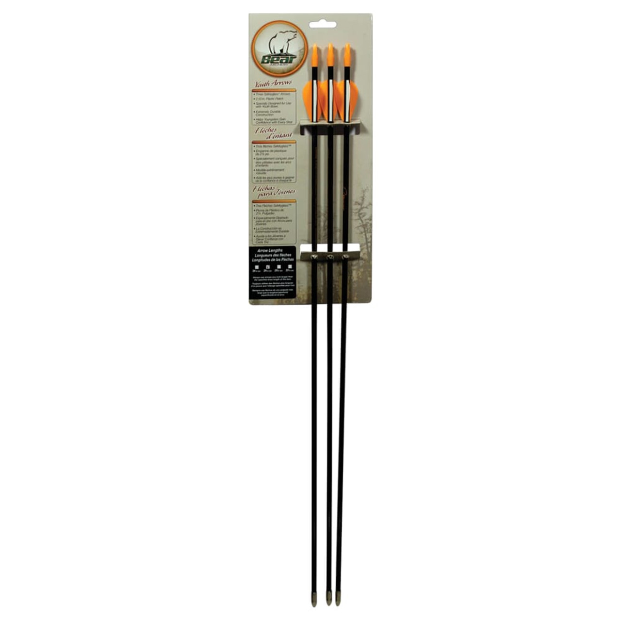 Bear Safetyglass 3-Card 28" Youth Arrows A1090B