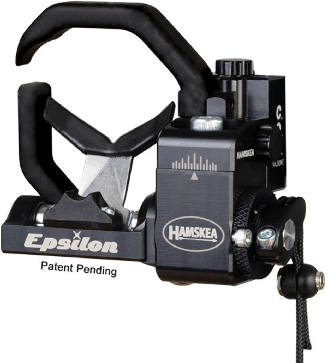 Hamskea V2 Epsilon RH Black Arrow Rest w/C.O.R. Riser Interface Bracket 213776