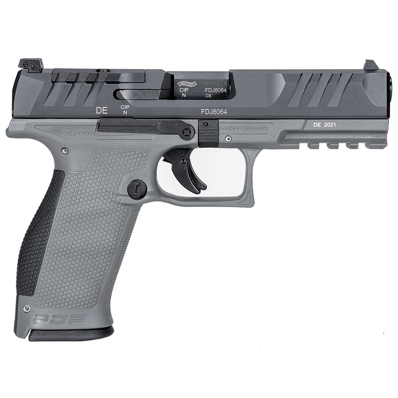 Walther PDP Full Size or 4.5" Tungsten Grey Frame 10RD 9MM 285837110