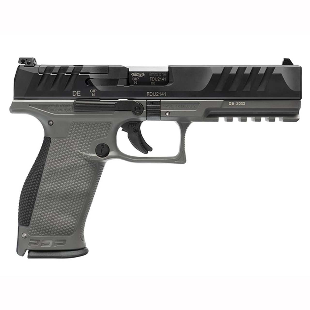 Walther PDP Full Size or 5" Tungsten Grey Frame 10RD 9MM 2871858