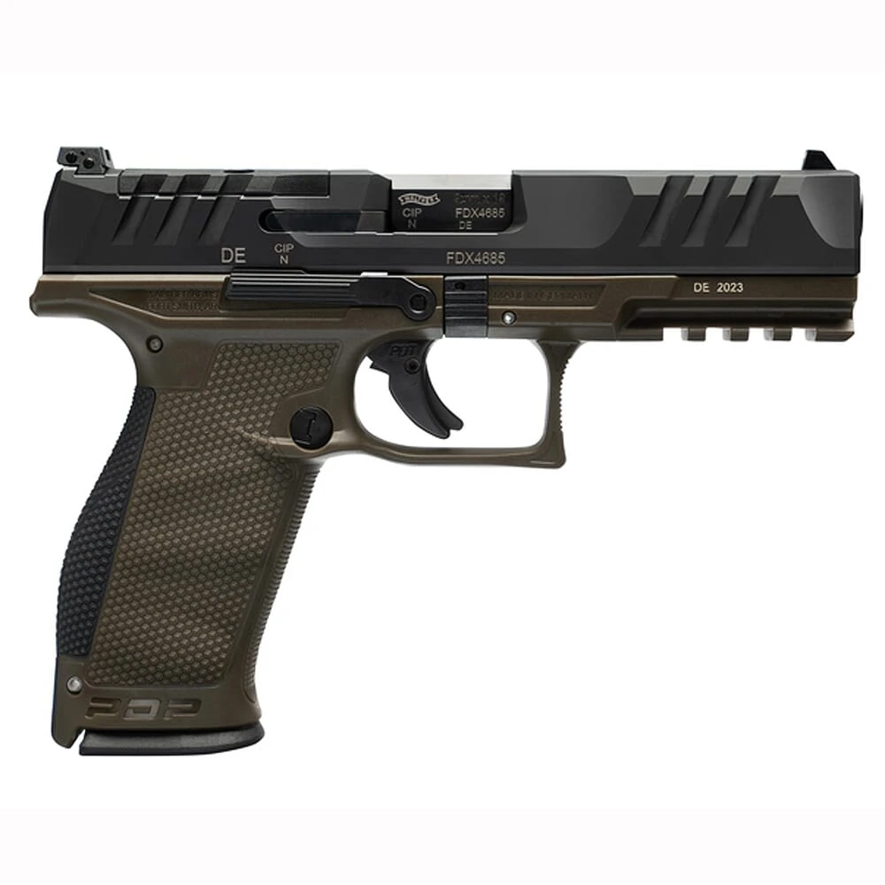 Walther PDP Full Size or 4.5" OD Green Frame 10RD 9MM 2871874