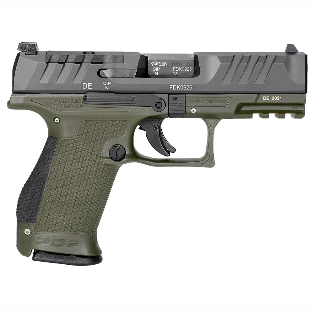 Walther PDP Compact or 4" OD Green Frame 10RD 9MM 2871904