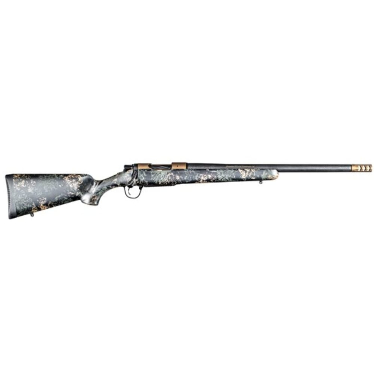 Christensen Arms Ridgeline FFT Burnt Bronze 7mm Backcountry 20" Burnt Bronze Cerakote Action Carbon with Green & Tan Stock 801-06445-00