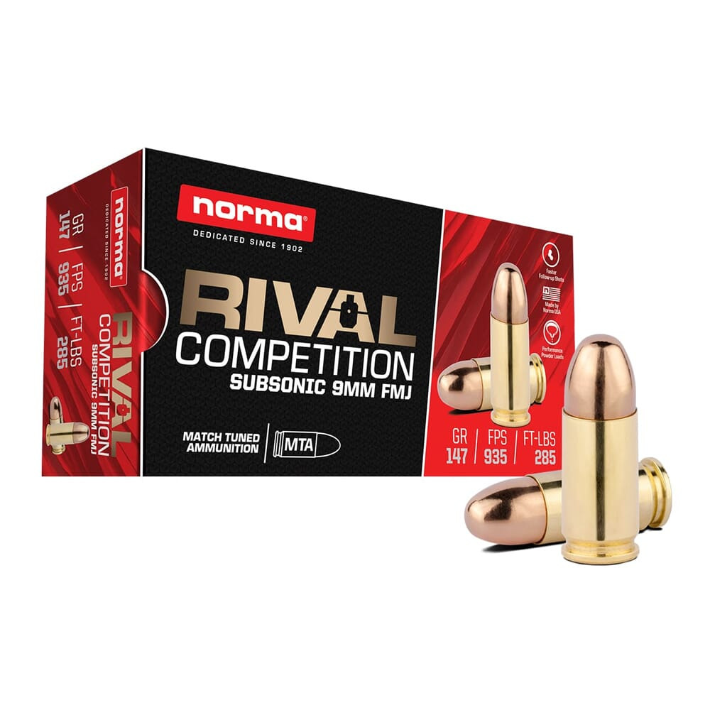 Norma A-STRIKE 9mm 147gr Ammo (50/box) 801906412