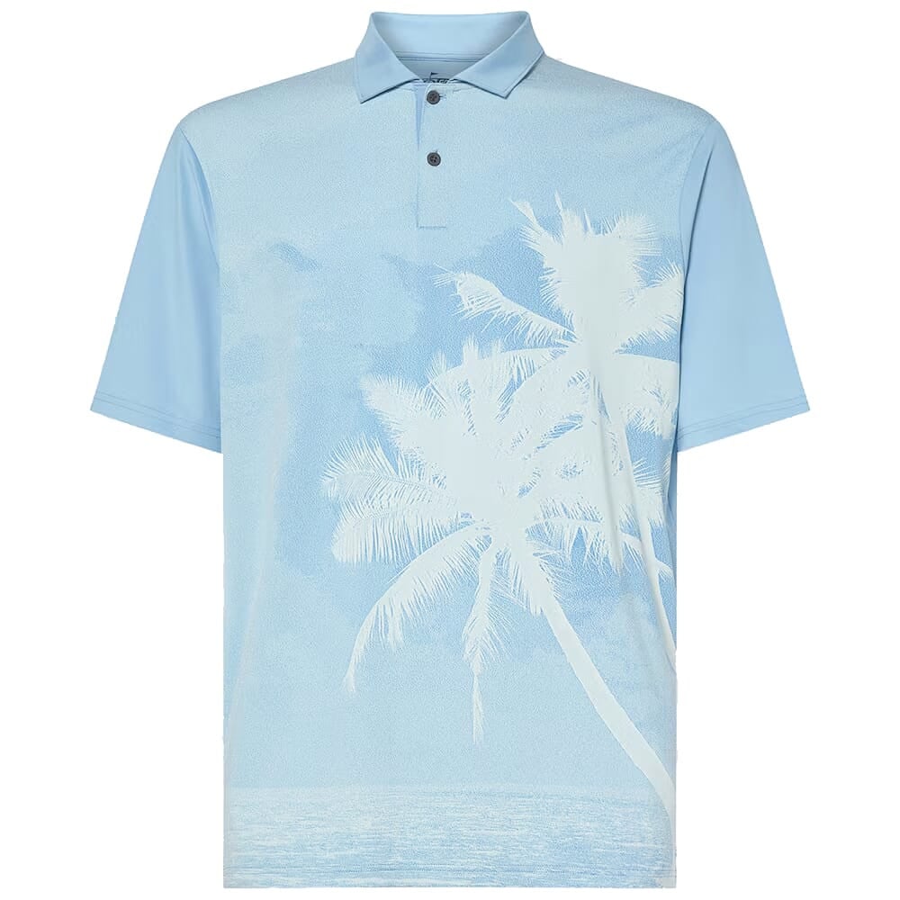 Oakley Reduct Stonewash Blue Polo Shirt XXL FOA404359-6EK-XXL