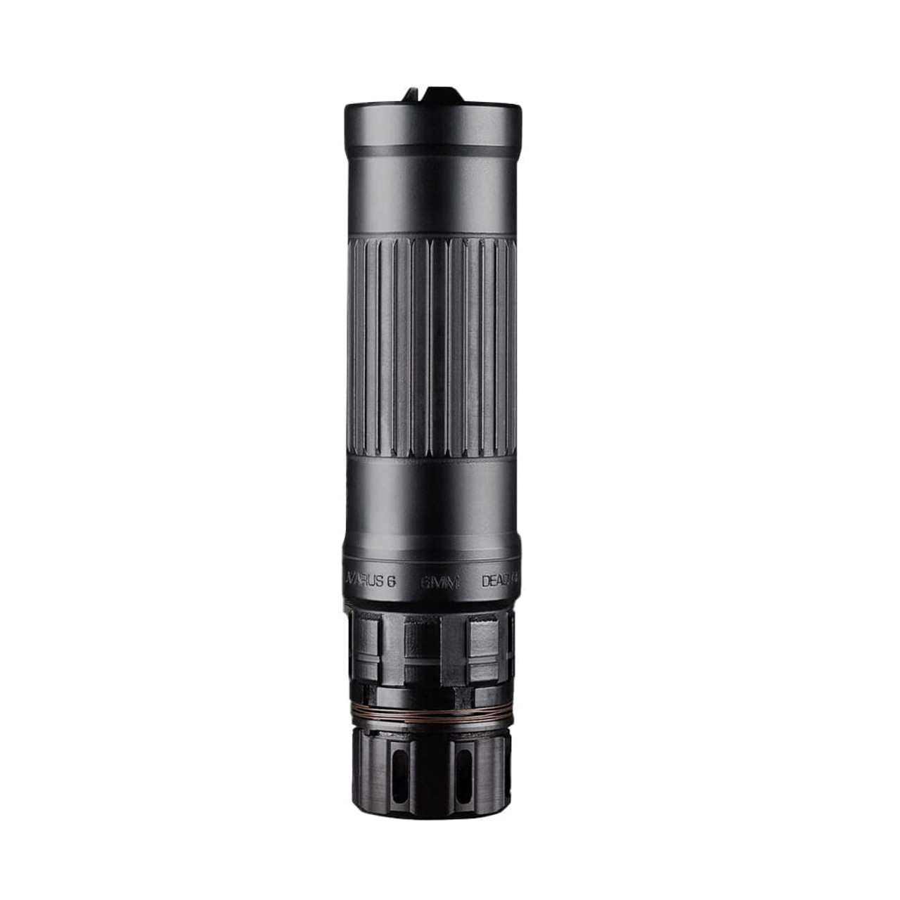 Dead Air Lazarus 6 6mm 6.42" Black Suppressor w/KeyMo Adapter & DA115 1/2"x28 KeyMicro 3Prong Flash Hider (NFA) LZ6KMBLK