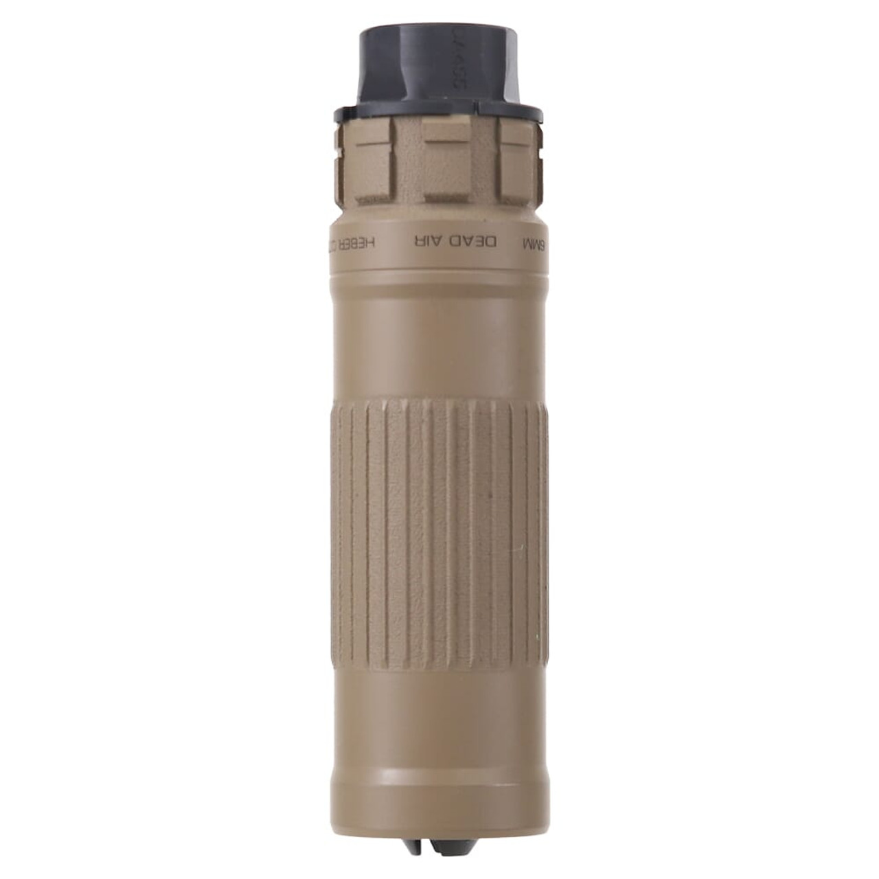 Dead Air Lazarus 6 6mm 5.88" FDE Suppressor w/Xeno Adapter & DA129 1/2"x28 Xeno 3Prong Flash Hider (NFA) LZ6XNFDE