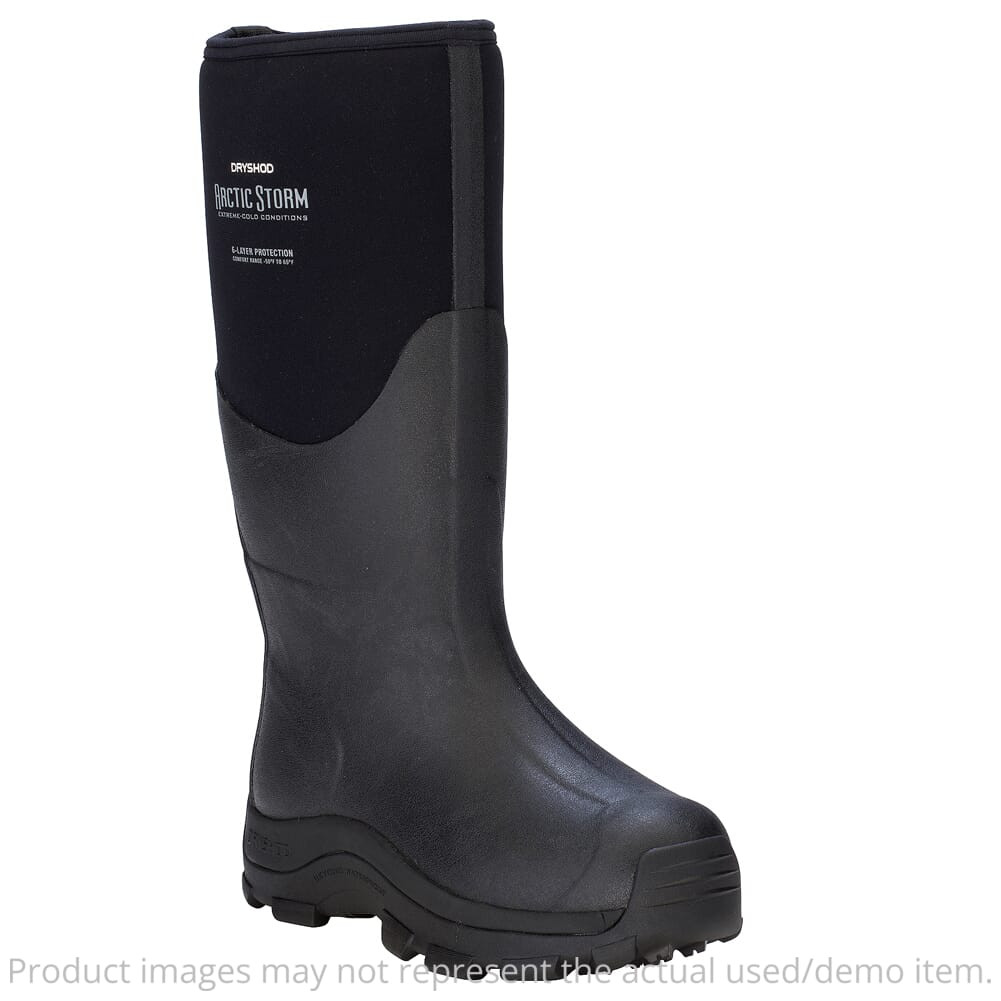 Dryshod USED Arctic Storm Hi Size 10 Black/Gray Outdoor Sport Boots ARS-MH-BK-M10 - Light Wear - Slightly Dirty UA6161
