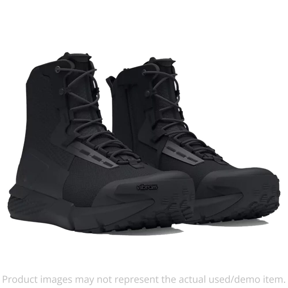 Under Armour USED Charged Valsetz Zip Boots Black Size 8.5 3027383-001008 - Excellent Condition UA6364