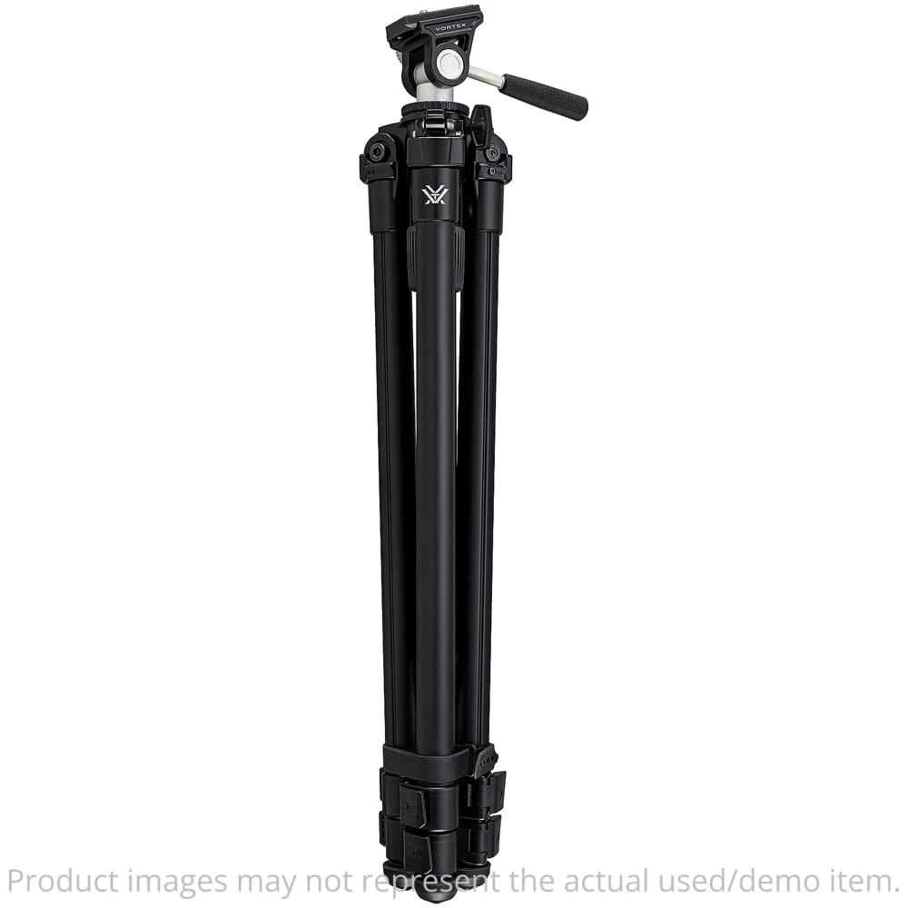 Vortex USED High Country II Aluminum Tripod Kit w/QR Plate, Rubber Packing Strap, Counterweight Hook, Carry Case, and (2) Hex Wrenches TR-HCY - Like New - Damaged Box UA6457