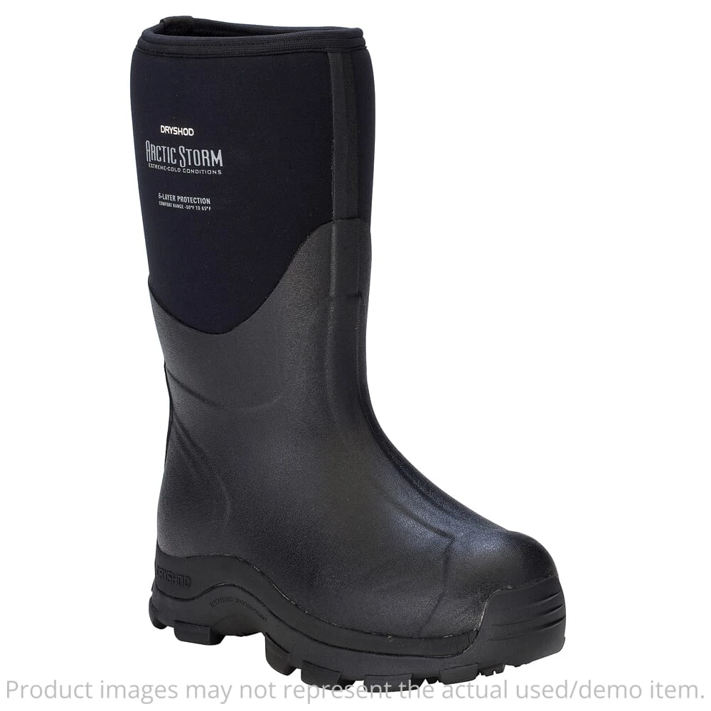 Dryshod DEMO Arctic Storm Med Size 7 Black/Gray Outdoor Sport Boots ARS-MM-BK-M07 - Like New - Damaged Box UA6509