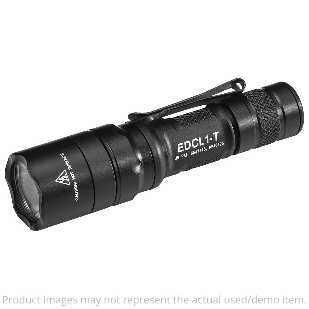 SureFire USED EDCL1-T 5/500 LU Everyday Carry Tactical LED Black Flashlight EDCL1-T NO BOX, NEW CONDITION UA6634