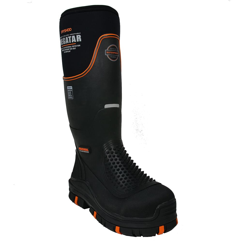 Dryshod USED Megatar Black/Orange Size 12 Boots MEG-MH-BK-M12 - Lightly Used, Good Condition UA6953