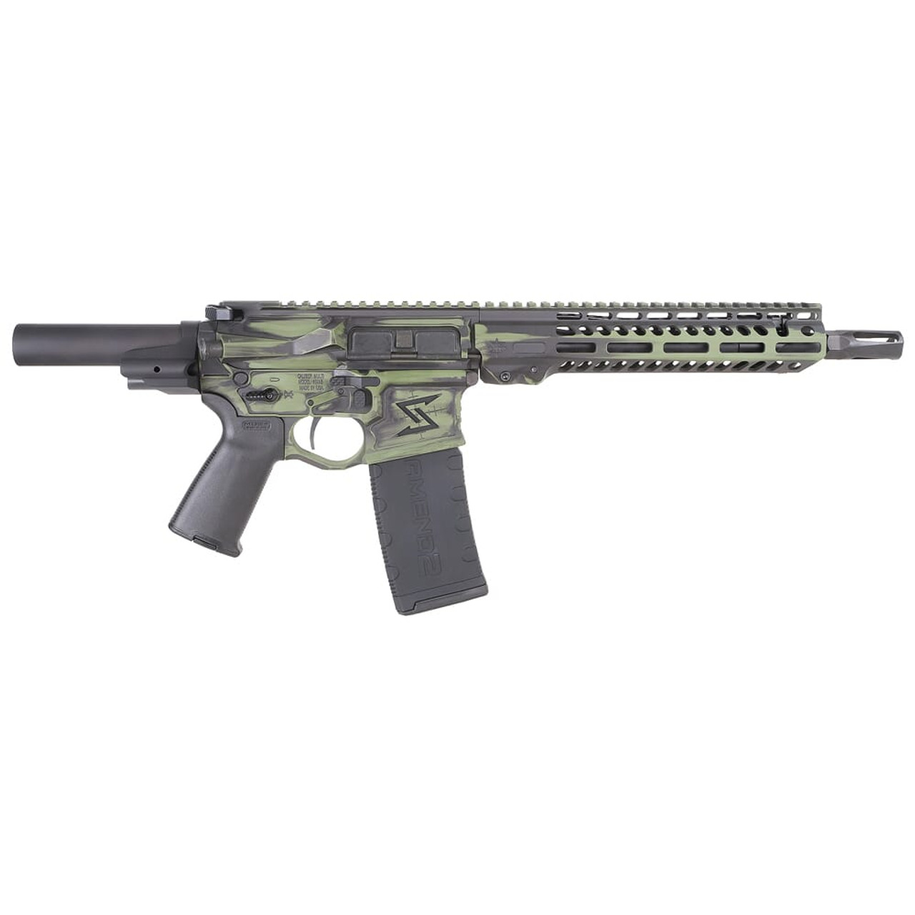 Seekins Precision CQ PDP .223 Wylde 10.5" 1:8" 1/2"x28 TPI Bbl BW OD Green Pistol 0011300099-ODGBW