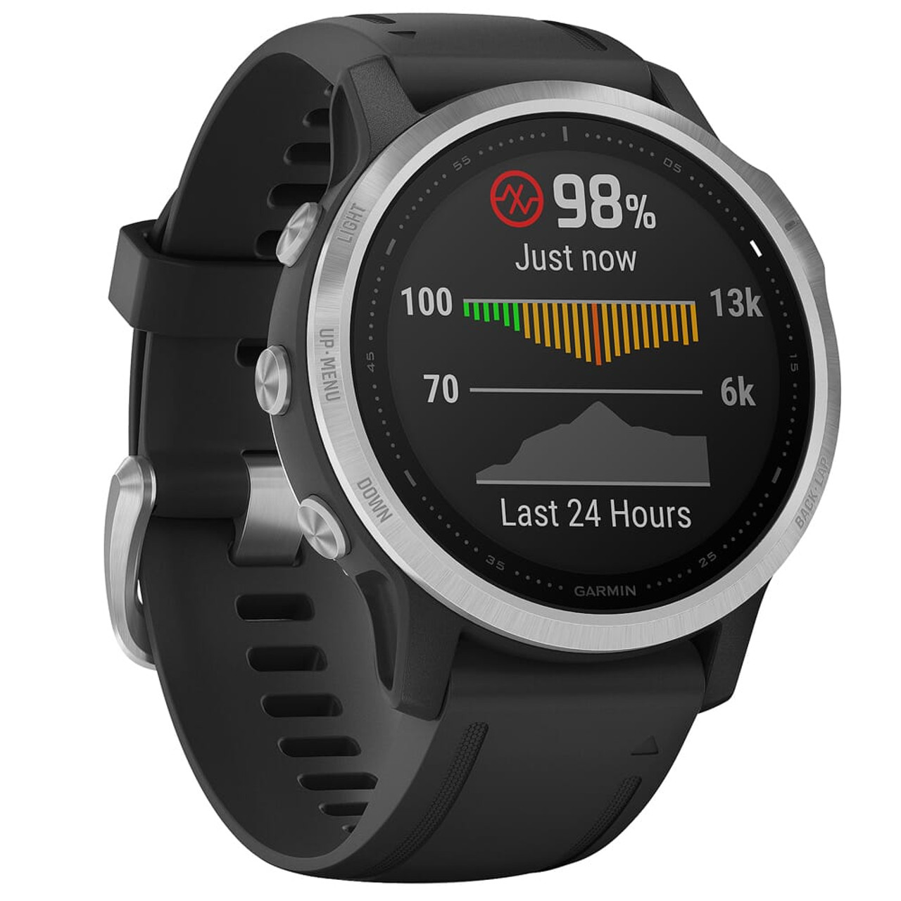 Garmin fenix 6S Silver w/Black Band Smartwatch 010-02159-01