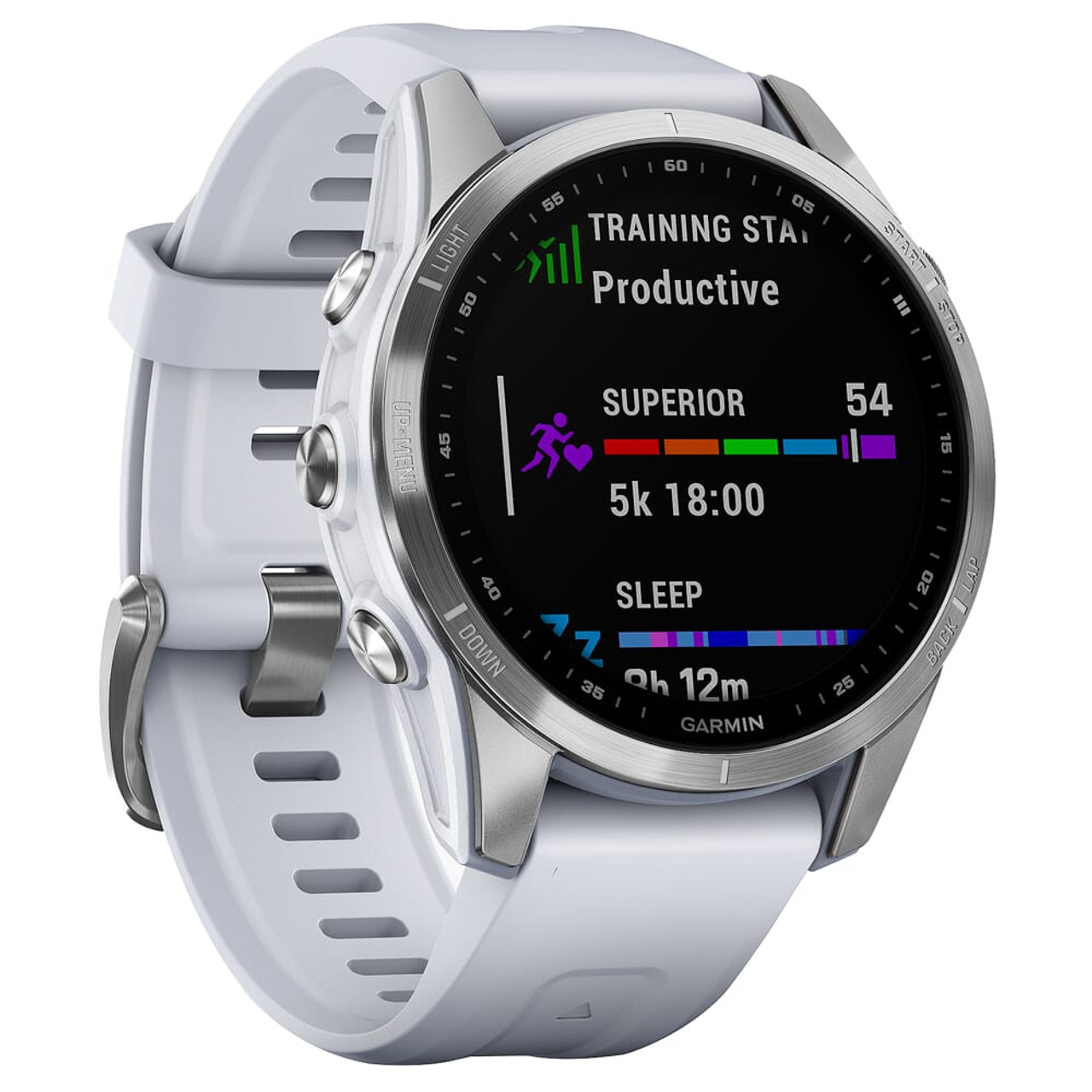 Garmin fenix 7S Stainless Steel w/Whitestone Band Smartwatch 010-02539-02