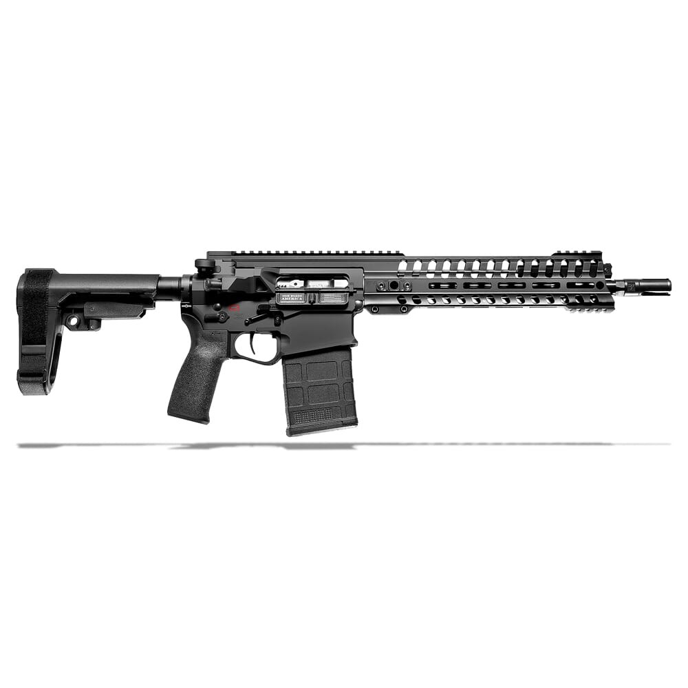 POF Revolution .308 Win 12.5" Bbl Black Pistol w/11.5" Rail, Piston Gas Block, and SB-A3 Brace 01391