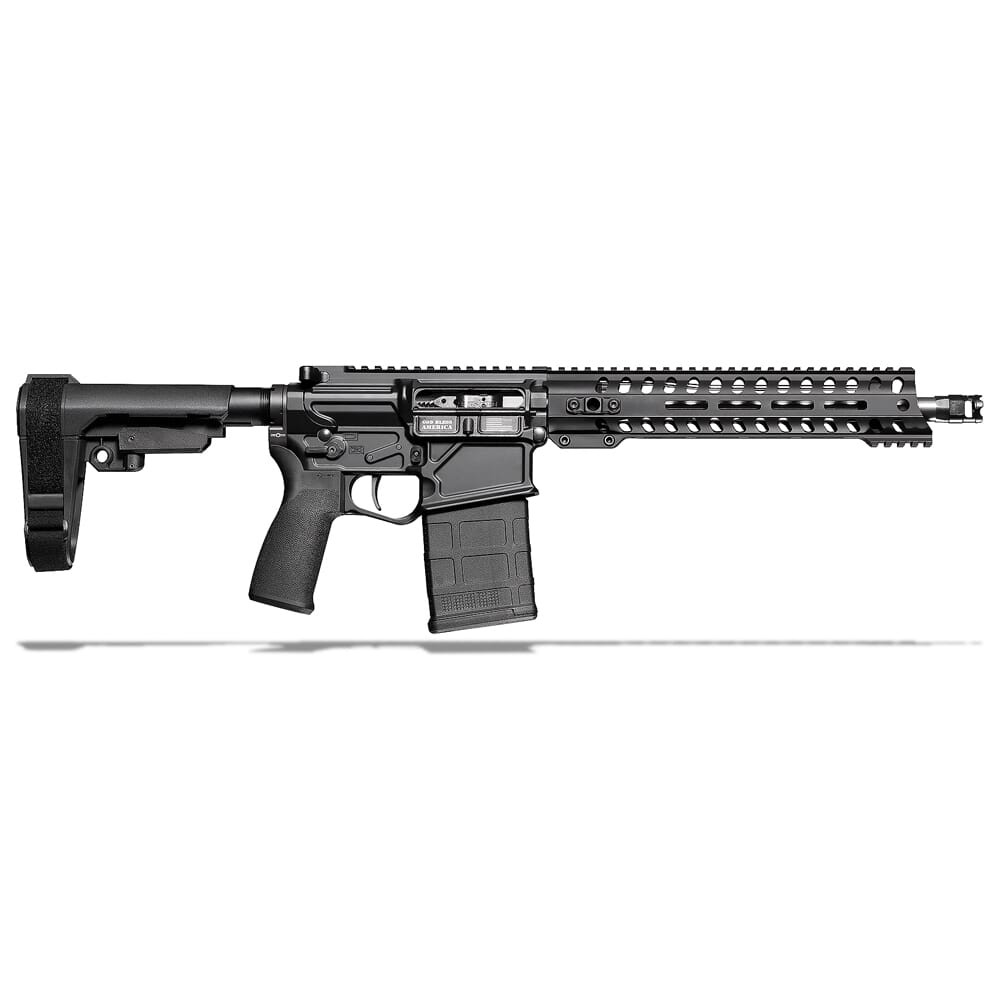 POF Rogue .308 Win 12.5" SS Bbl Black Pistol w/11" Rail and Mid-Length DI Lo Pro Gas Block 01665