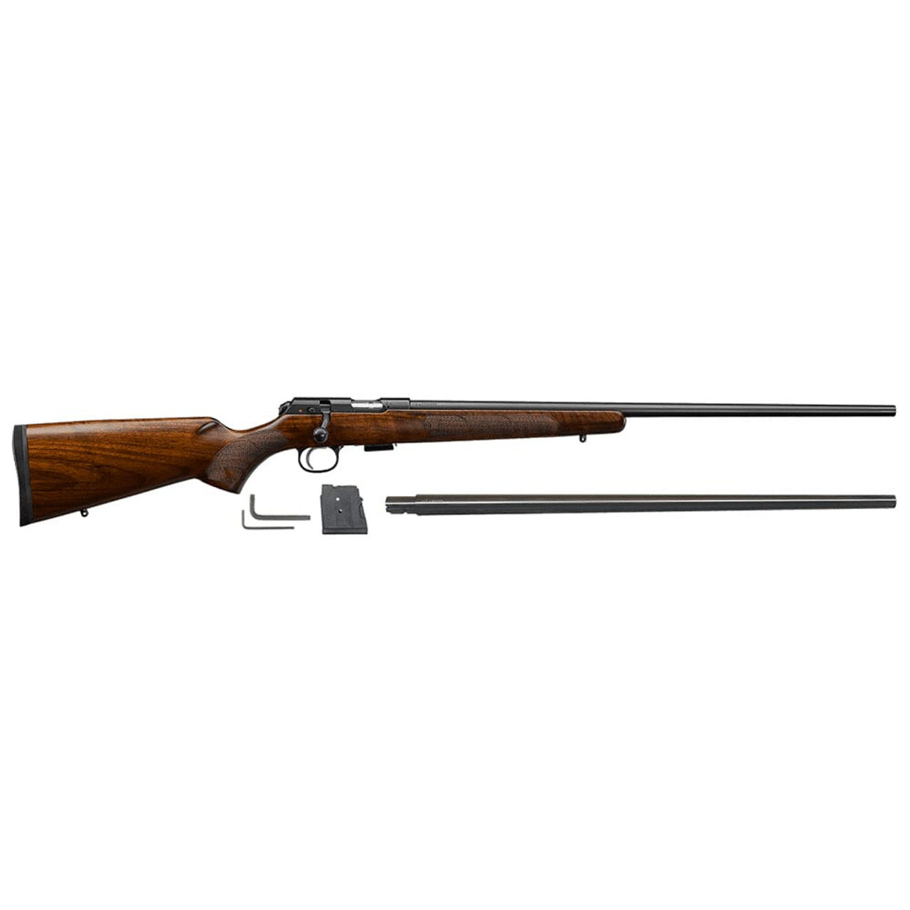 CZ-USA 457 American Combo .22 LR/.17 HMR 24" Nitride, Walnut, American-Style, 11mm Dovetail 5rd Rimfire Rifle 02320