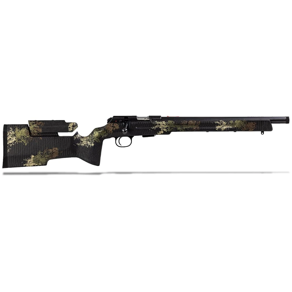 CZ-USA 457 Varmint Precision Trainer MTR .22 LR 16.2" 1/2x28 Nitride, 11mm Dovetail 5rd Rimfire Rifle, Manners Composite Camo Stock, Adj Cheek 02355