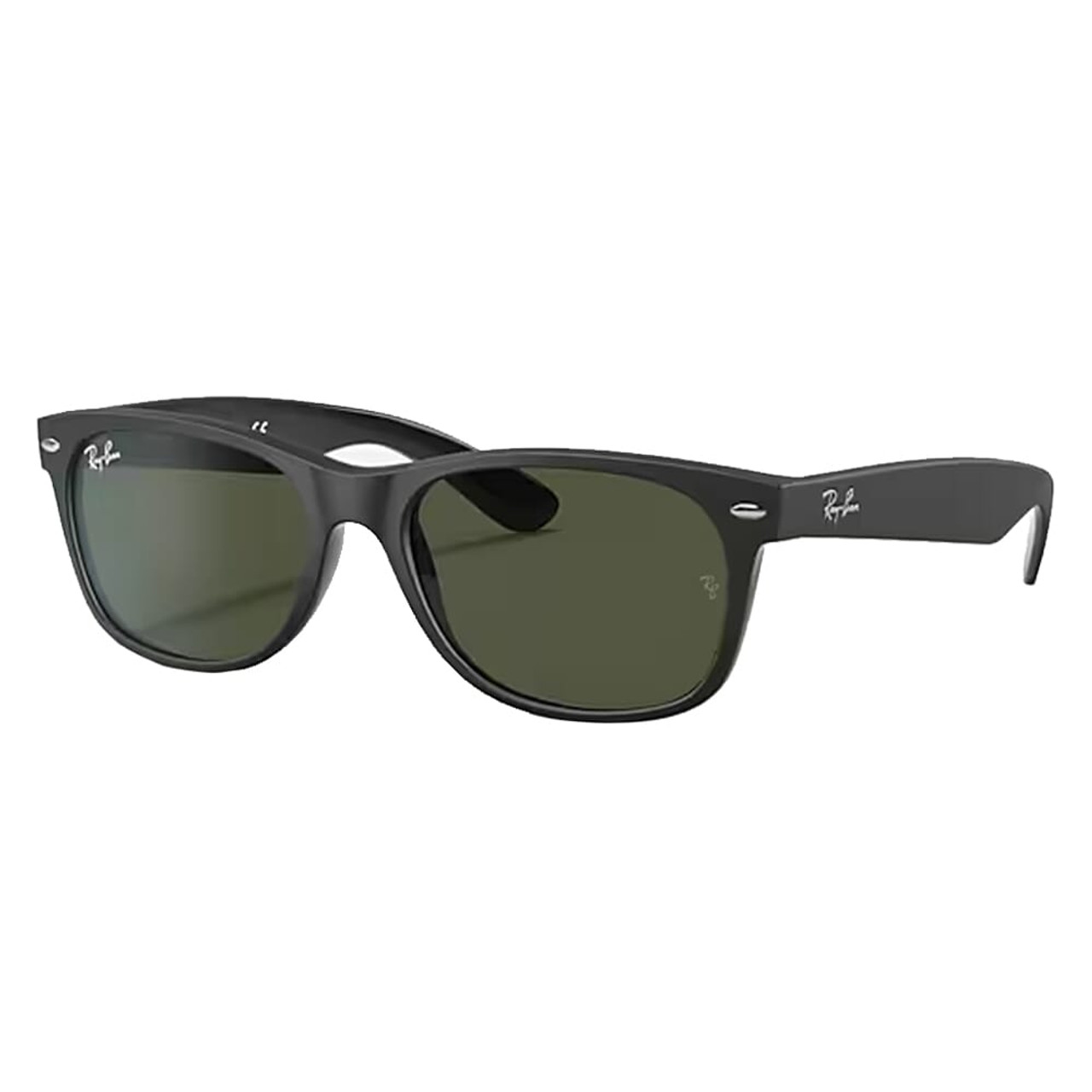 Ray-Ban New Wayfarer Rubber Black on Black G-15 Green 0RB2132-64623155