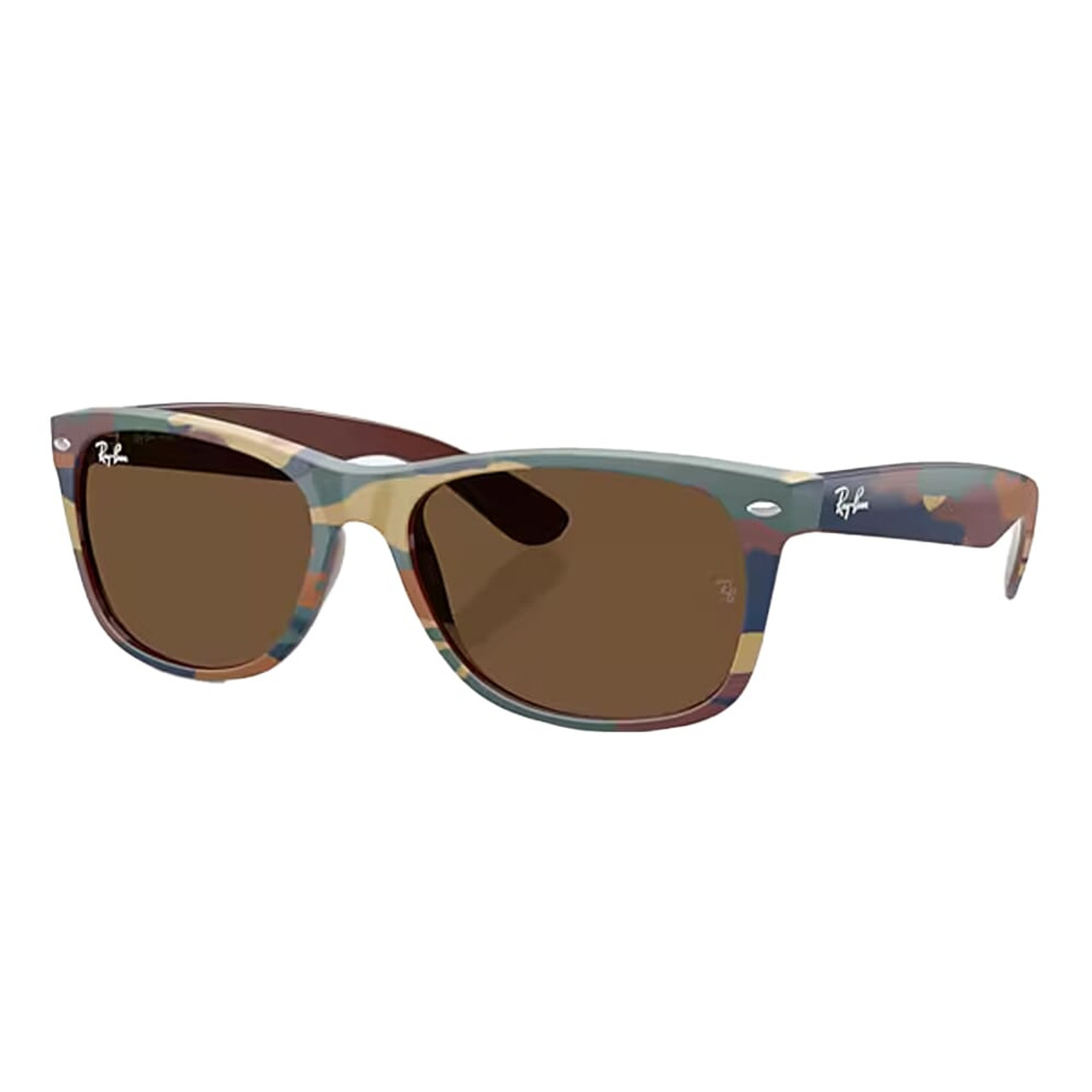 Ray-Ban New Wayfarer Brown with Blue Camu Dark Brown 0RB2132-68253355