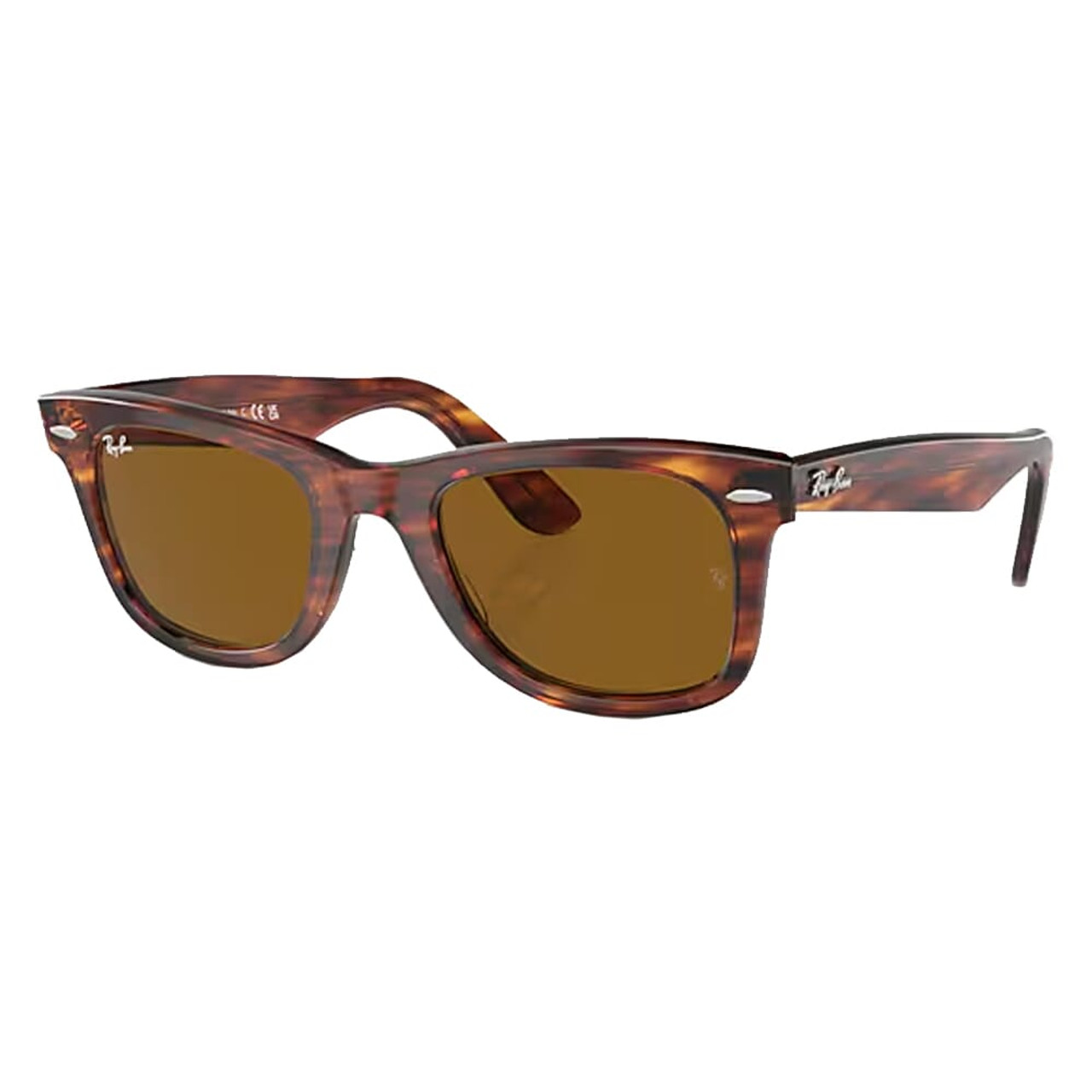 Ray-Ban Wayfarer Striped Havana B-15 Brown 0RB2140-95450