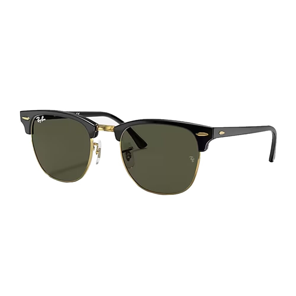 Ray-Ban Clubmaster Black on Arista G-15 Green 0RB3016-W036555