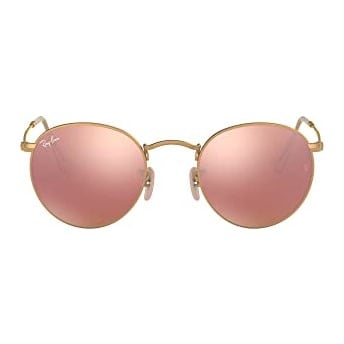 Ray-Ban Round Metal Matte Arista Light Brown Mirror Pink 0RB3447-112Z250