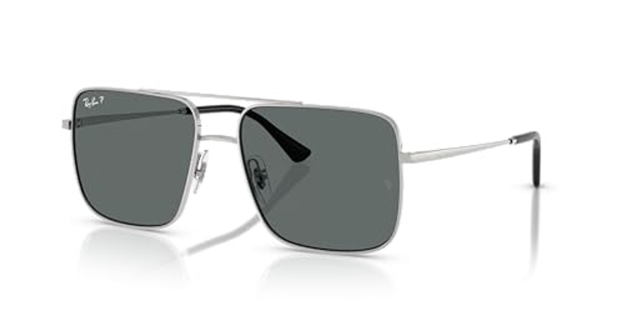 Ray-Ban  Silver Dark Grey Polar 0RB3758-0038156